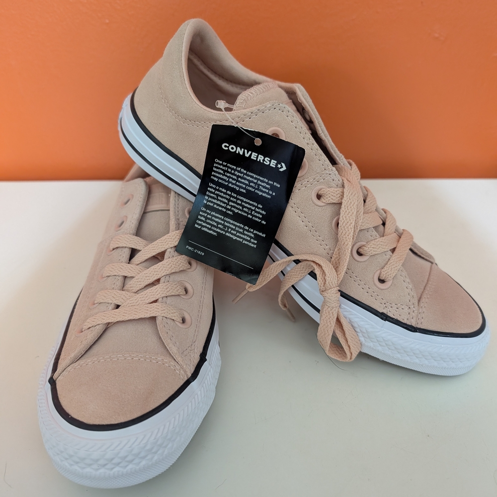 Converse Pink Suede Low-Top Sneakers